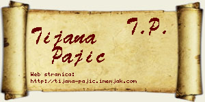Tijana Pajić vizit kartica